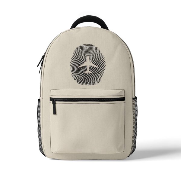 Aviation Finger Print Designed 3D Backpacks Online Sale