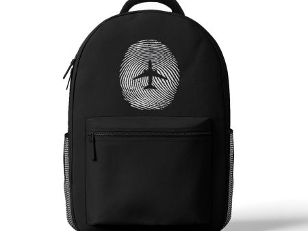 Aviation Finger Print Designed 3D Backpacks Online Sale