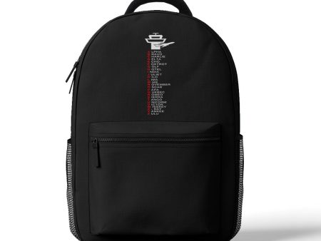 Aviation Alphabet Designed 3D Backpacks Hot on Sale