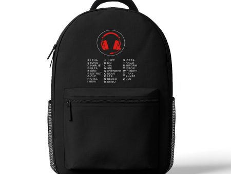 Aviation Alphabet 3 Designed 3D Backpacks on Sale