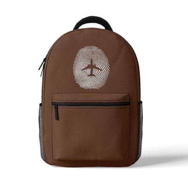 Aviation Finger Print Designed 3D Backpacks Online Sale