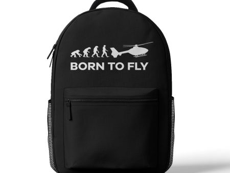 Born To Fly Helicopter Designed 3D Backpacks on Sale