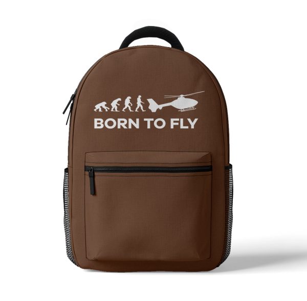 Born To Fly Helicopter Designed 3D Backpacks on Sale