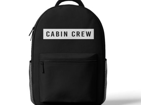 Cabin Crew Text Designed 3D Backpacks on Sale