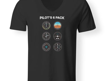 Pilot s 6 Pack Designed V-Neck T-Shirts Online Hot Sale