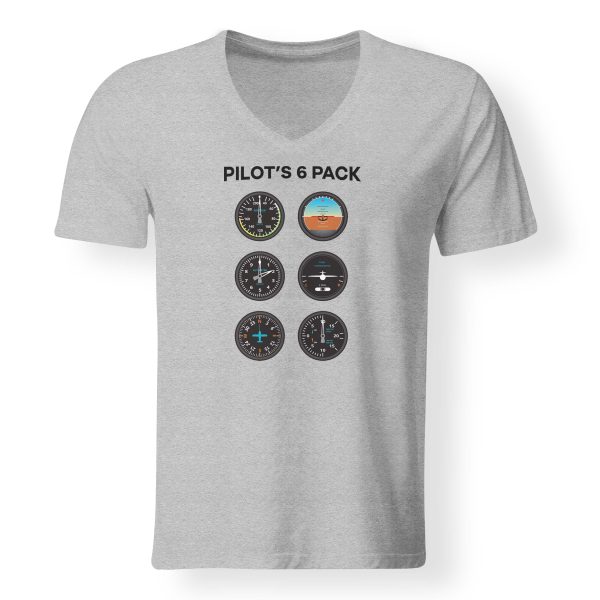 Pilot s 6 Pack Designed V-Neck T-Shirts Online Hot Sale