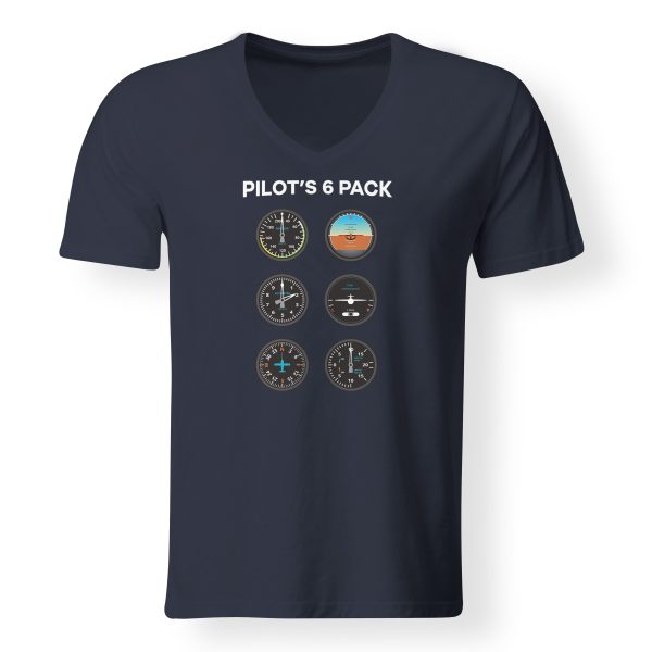 Pilot s 6 Pack Designed V-Neck T-Shirts Online Hot Sale