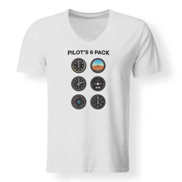 Pilot s 6 Pack Designed V-Neck T-Shirts Online Hot Sale